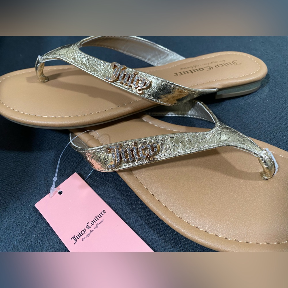 New Juicy Couture Gold ZAOR Thong
Sandals Rhinestones - Picture 13 of 13